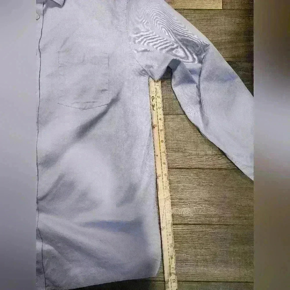 MICHAEL KORS Purple Blue Men's Sz 16.5 34/35 Long Sleeve Button-Down Dress Shirt - Picture 5 of 5